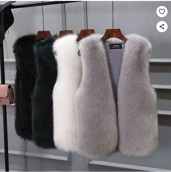 여성용 페이크털 퍼조끼 도톰 뽀글이 베스트 Women's Vest
